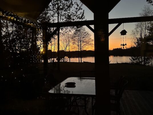 SIRVIS-owe projekcje, zdjęcie: zachód słońca - SIRVIS - jezioro Serwy - Suwalszczyzna